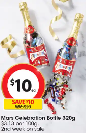 Coles Mars Celebration Bottle 320g offer