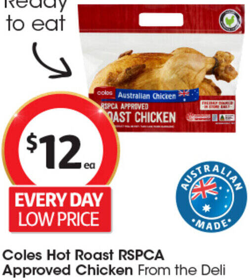 Coles Hot Roast RSPCA Approved Chicken offer at Coles