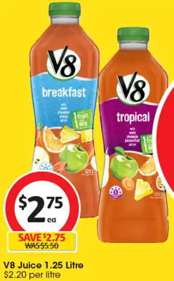 Coles V8 Juice 1.25 Litre offer