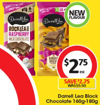 Coles Darrell Lea Block Chocolate 160g-180g offer