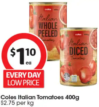 Coles Coles Italian Tomatoes 400g offer