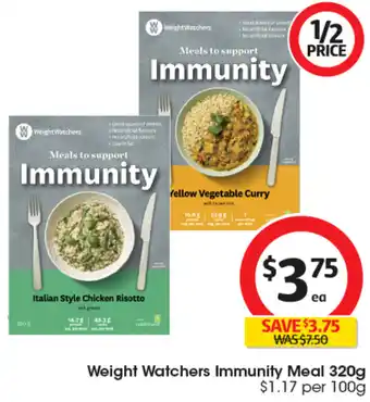 Coles Weight Watchers Immunity Meal 320g offer