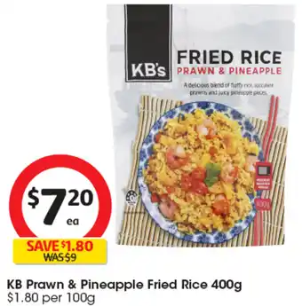 Coles KB Prawn & Pineapple Fried Rice 400g offer