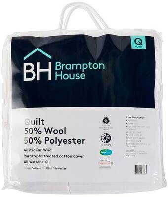 Spotlight Brampton house 50% wool 50% polyester quilt offer