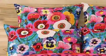Koo kirsten katz pansies poppies european pillowcase