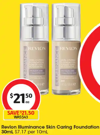 Coles Revlon Illuminance Skin Caring Foundation 30mL offer