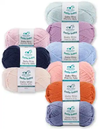 Bella baby baby bliss merino 4ply & 8ply 50g