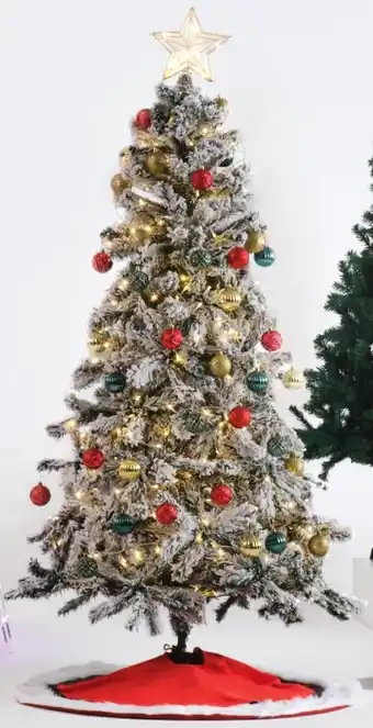 40% off jolly & joy flocked snow christmas tree 180cm
