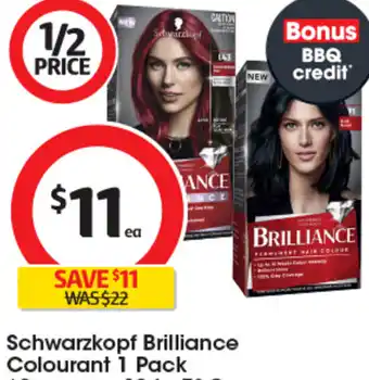 Coles Schwarzkopf Brilliance Colourant 1 Pack offer