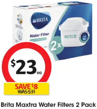 Coles Brita Maxtra Water Filters 2 Pack offer