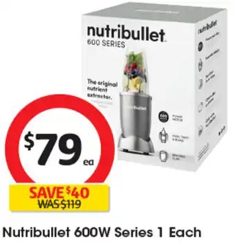 Coles Nutribullet 600W Series offer