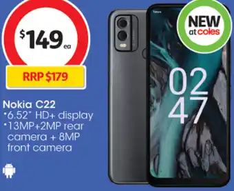 Coles Nokia C22 offer