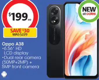 Coles Oppo A38 offer