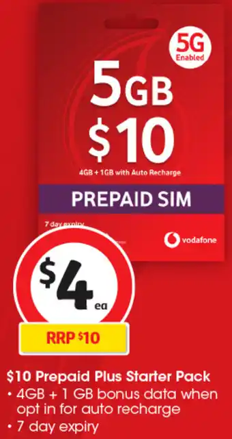 Coles $10 Prepaid Plus Starter Pack offer