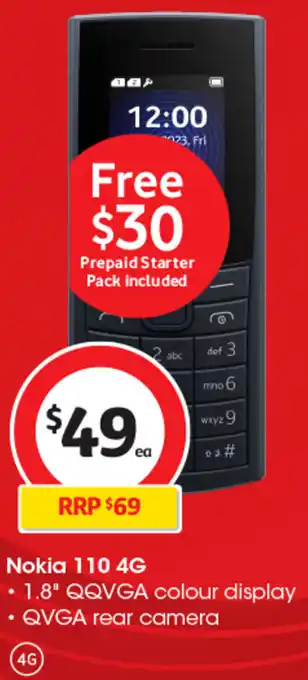 Coles Nokia 110 4G offer