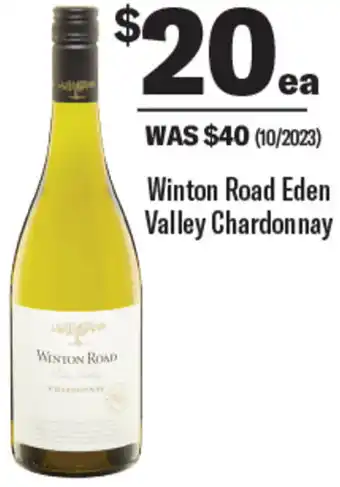 Coles Winton Road Eden Valley Chardonnay offer