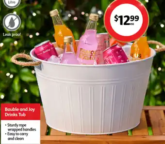 Coles Bauble and Joy Drinks Tub offer