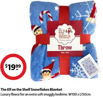Coles The Elf on the Shelf Snowflakes Blanket offer