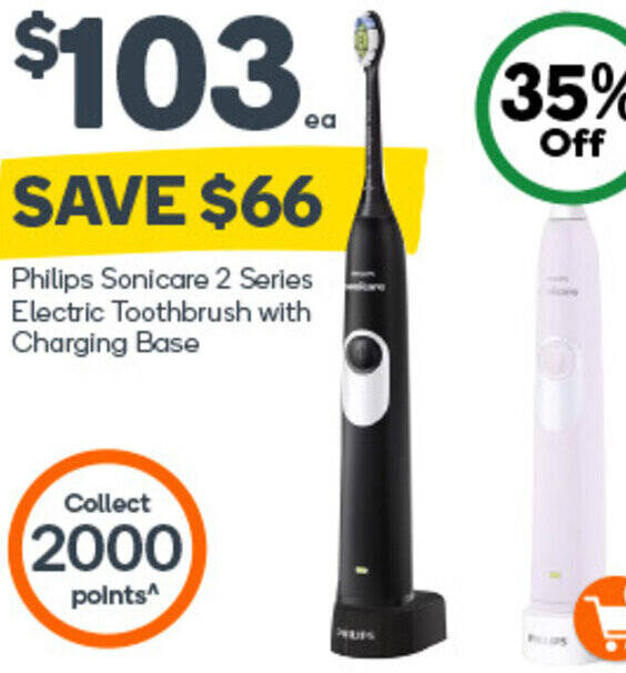 Philips Sonicare 2 Series Electric Toothbrush with Charging Base offer