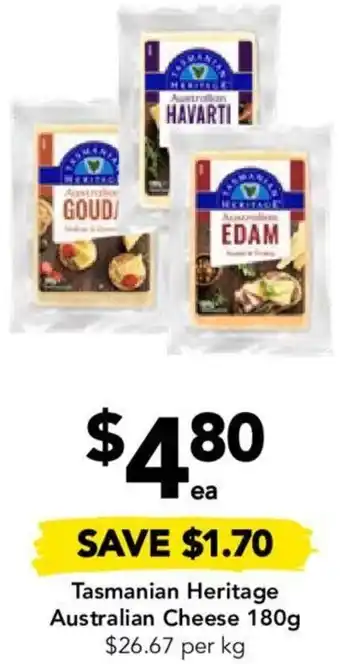 Tasmanian Heritage Australian Cheese 180g