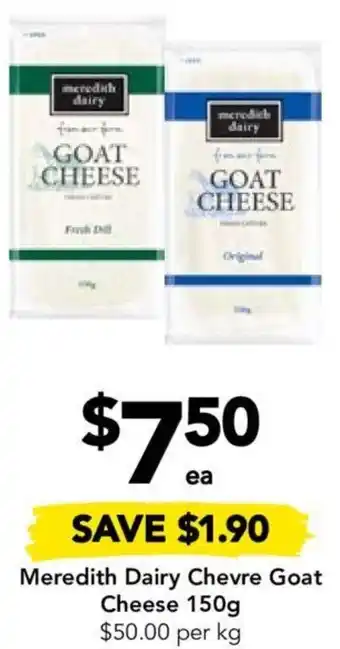 Drakes Meredith Dairy Chevre Goat Cheese 150g offer
