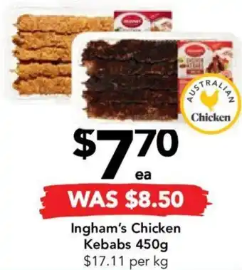 Ingham's Chicken Kebabs 450g