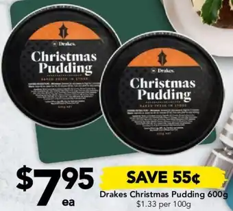 Drakes Christmas Pudding 600g