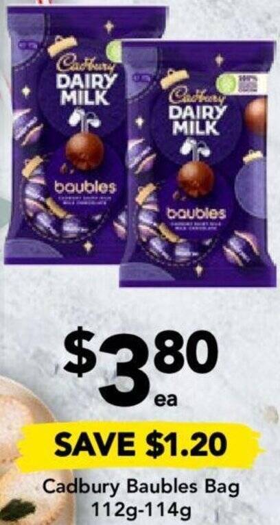 Drakes Cadbury Baubles Bag 112g-114g offer