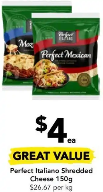 Drakes Perfect Italiano Shredded Cheese 150g offer
