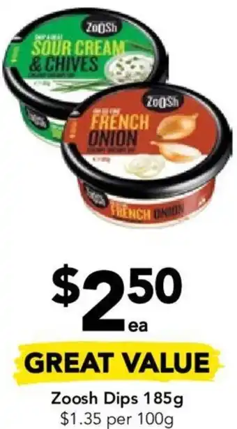 Drakes Zoosh Dips 185g offer