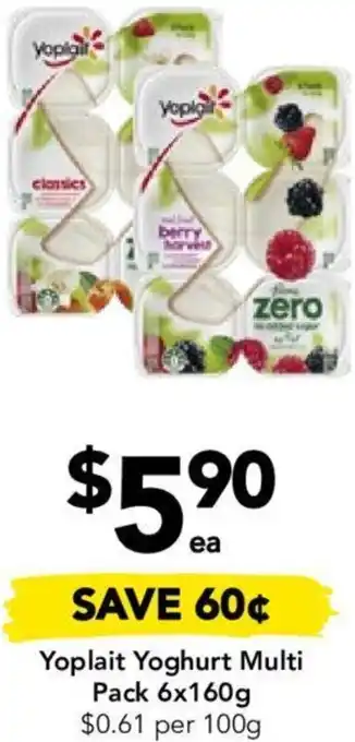 Yoplait Yoghurt Multi Pack 6x160g