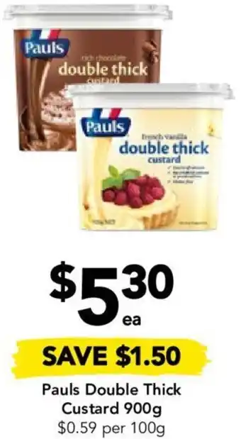 Drakes Pauls Double Thick Custard 900g offer