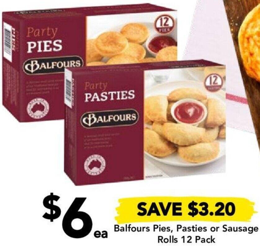 Drakes Balfours Pies, Pasties or Sausage offer
