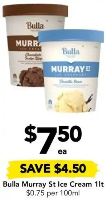 Bulla Murray St Ice Cream 1lt