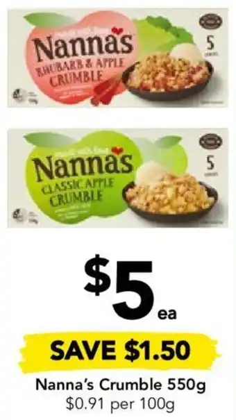 Drakes Nanna's Crumble 550g offer