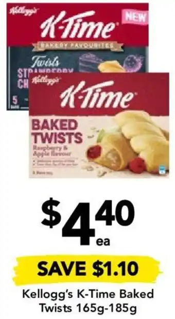 Drakes Kellogg's K-Time Baked Twists 165g-185g offer
