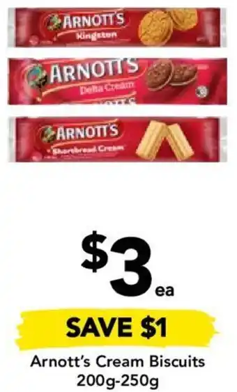 Drakes Arnott's Cream Biscuits 200g-250g offer