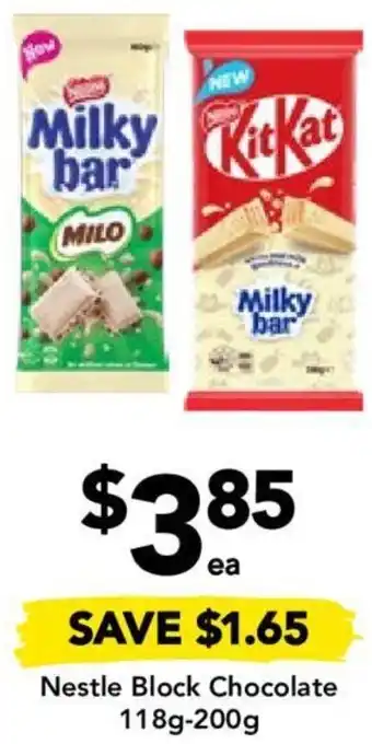 Drakes Nestle Block Chocolate 118g-200g offer