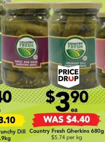 Drakes Country Fresh Gherkins 680g offer