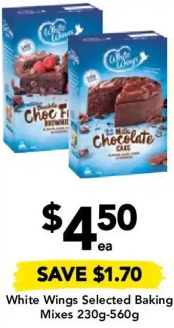 Drakes White Wings Selected Baking Mixes 230g-560g offer