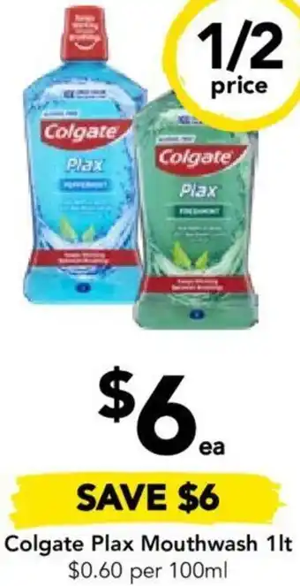 Colgate Plax Mouthwash 1lt