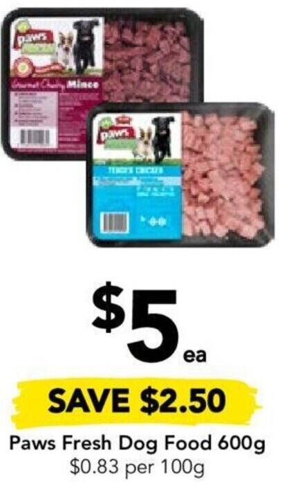 Drakes Paws Fresh Dog Food 600g offer