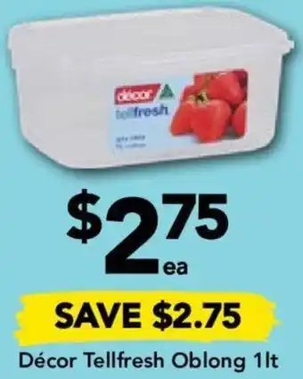 Drakes Décor Tellfresh Oblong 1lt offer