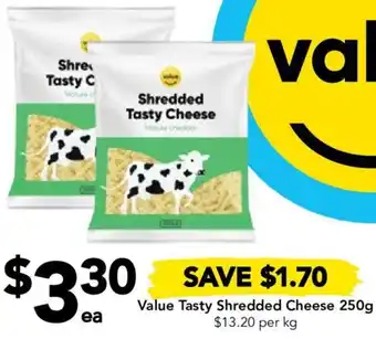 Drakes Value Tasty Shredded Cheese 250g offer