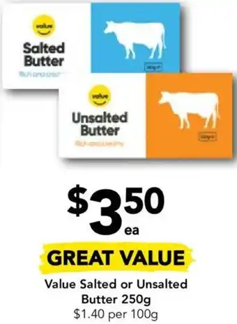Drakes Value Salted or Unsalted Butter 250g offer