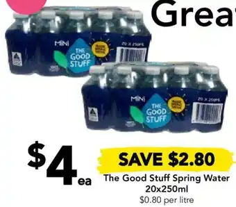 Drakes The Good Stuff Spring Water 20x250ml offer