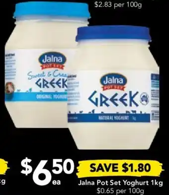 Drakes Jalna Pot Set Yoghurt 1kg offer