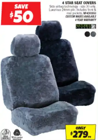 Autobarn 4 STAR SEAT COVERS offer