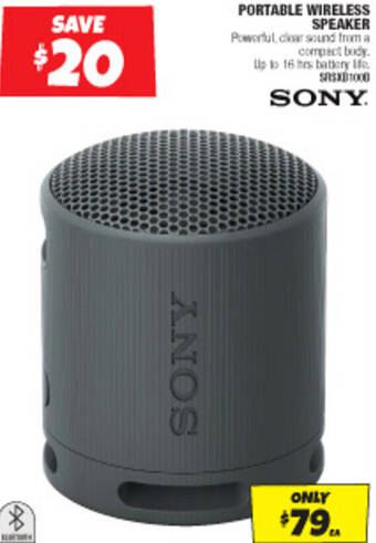 Autobarn PORTABLE WIRELESS SPEAKER offer