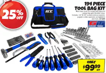 Autobarn 194 PIECE TOOL BAG KIT offer